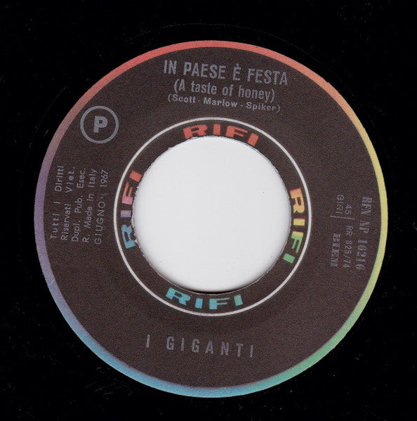 I Giganti : Io E Il Presidente (7")
