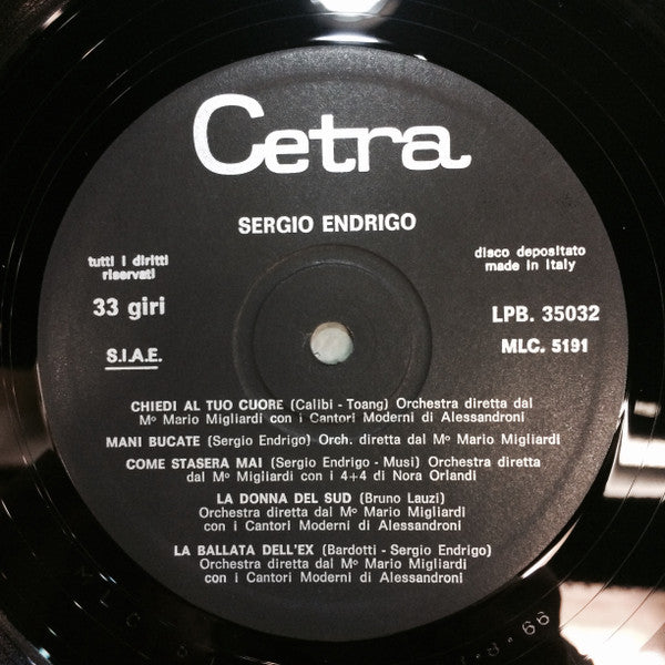 Sergio Endrigo : Endrigo (LP, Album, RE)