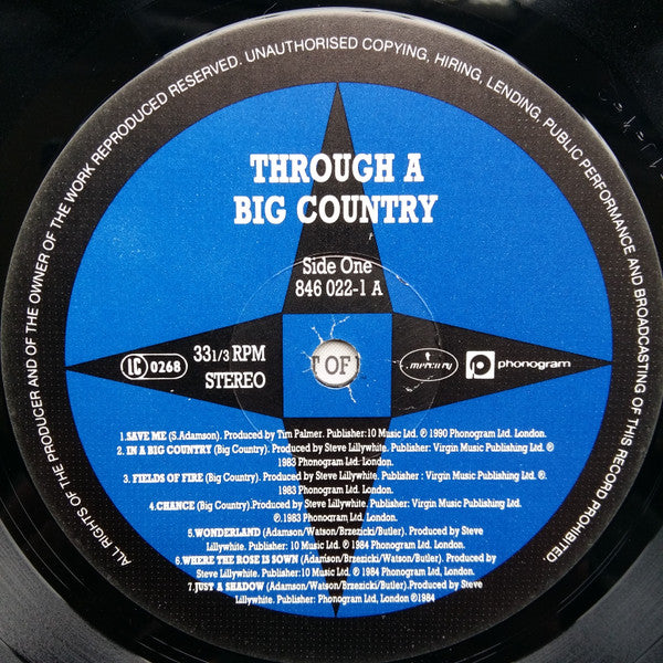 Big Country : Through A Big Country - Greatest Hits (LP, Comp)