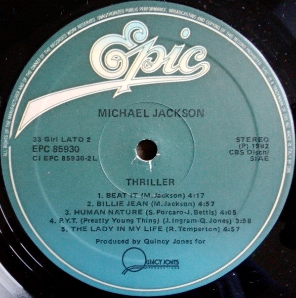 Michael Jackson : Thriller (LP, Album, RE, Gat)