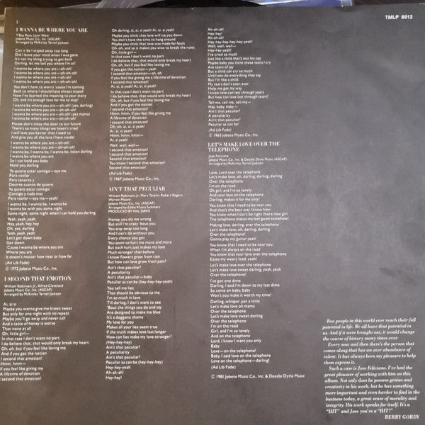 José Feliciano : Jose Feliciano (LP, Album)