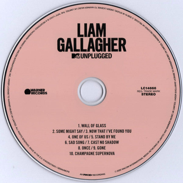 Liam Gallagher : MTV Unplugged (CD, Album, Ltd, Gat)