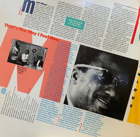 Various : That's The Way I Feel Now - A Tribute To Thelonious Monk (2xLP, Album, Ind)