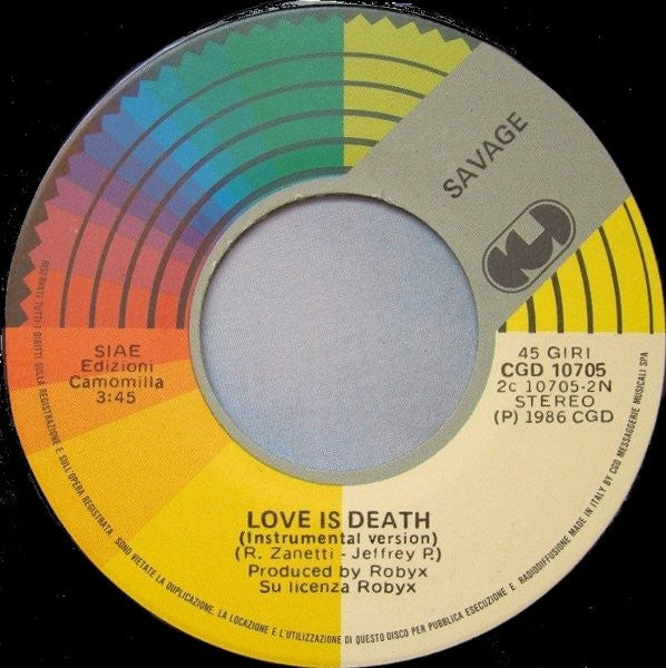 Savage : Love Is Death (7")