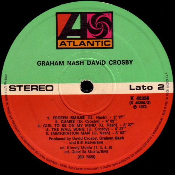 Graham Nash David Crosby* : Graham Nash David Crosby (LP, Album)