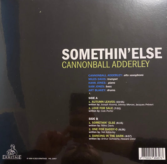 Cannonball Adderley : Somethin’ Else (LP, S/Edition, Yel)
