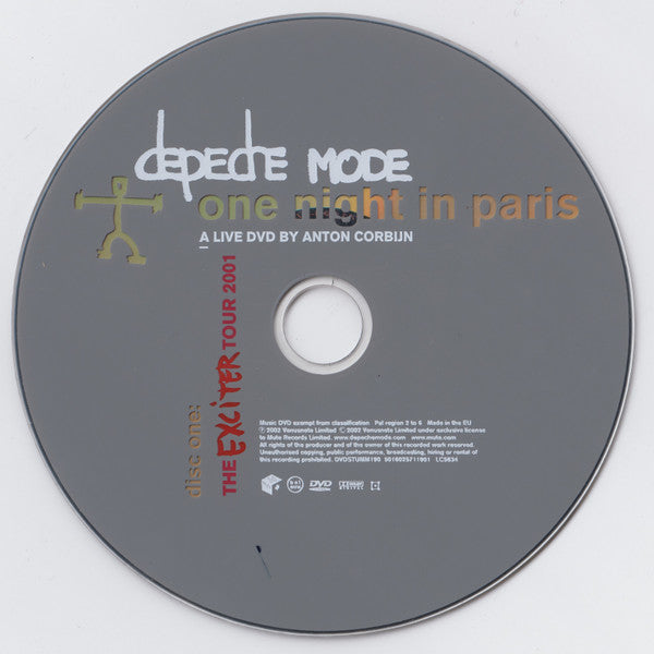 Depeche Mode : One Night In Paris, The Exciter Tour 2001 (A Live DVD By Anton Corbijn) (2xDVD-V, RE, Multichannel, PAL)