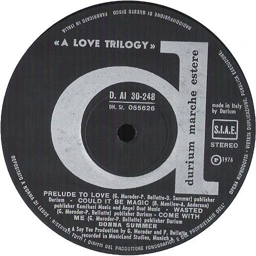 Donna Summer : A Love Trilogy (LP, Album, Bla)