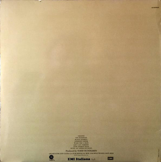 Grand Funk Railroad : We're An American Band (LP, Album, Gat)
