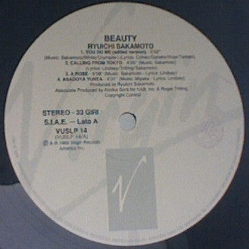 Ryuichi Sakamoto : Beauty (LP, Album)