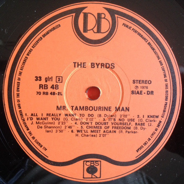 The Byrds : Mr. Tambourine Man (LP, Album, RE)