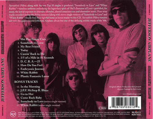 Jefferson Airplane : Surrealistic Pillow (CD, Album, RE, RM, Son)