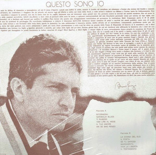 Bruno Lauzi : Questo Sono Io (LP, Album)