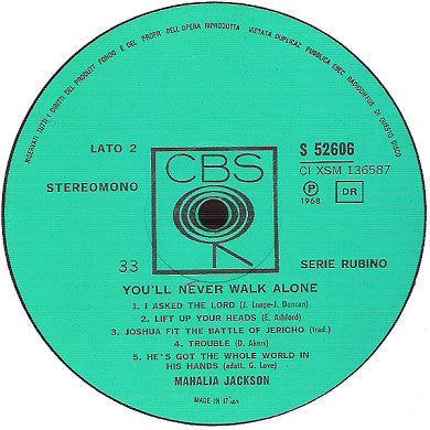 Mahalia Jackson : You'll Never Walk Alone (LP, Comp)