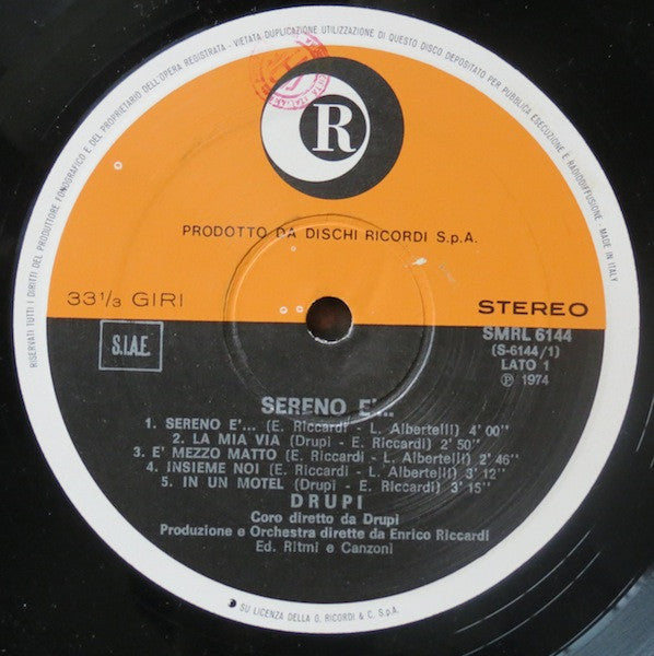 Drupi (2) : Sereno È... (LP, Album, Gat)