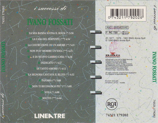 Ivano Fossati : I Successi Di Ivano Fossati (CD, Comp, RE)