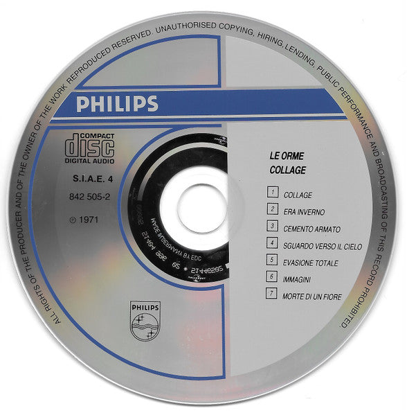 Le Orme : Collage (CD, Album, RE)