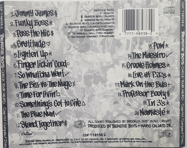 Beastie Boys : Check Your Head (CD, Album)