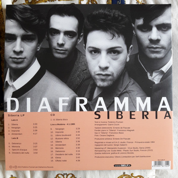 Diaframma : Siberia (LP, Album, RE, RM + CD, Album, RE, Liv)