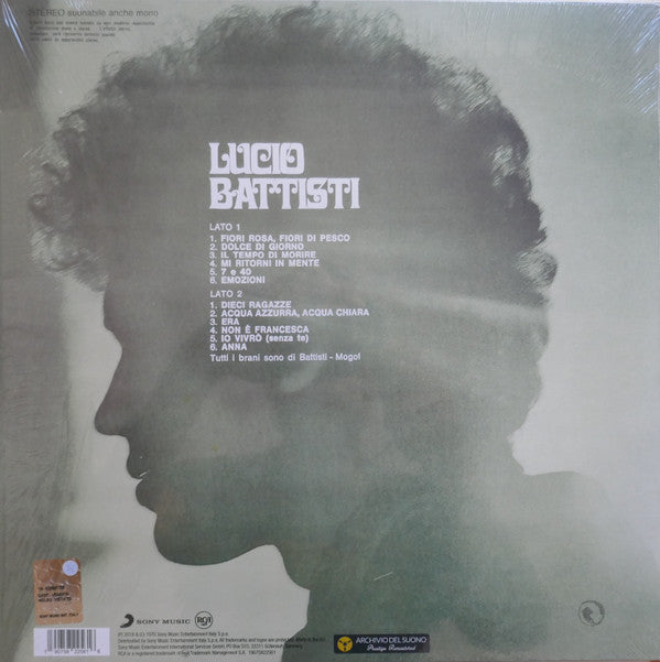 Lucio Battisti : Emozioni (LP, Album, RE, RM, 180)