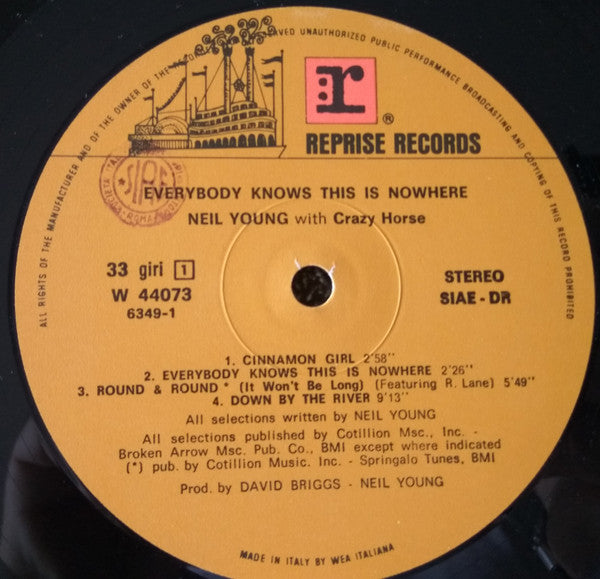 Neil Young With Crazy Horse : Everybody Knows This Is Nowhere (LP, Album, RE, Gat)
