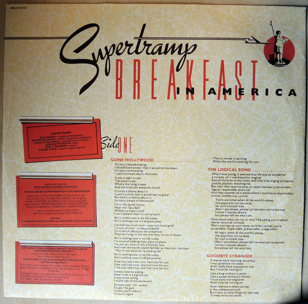 Supertramp : Breakfast In America (LP, Album)