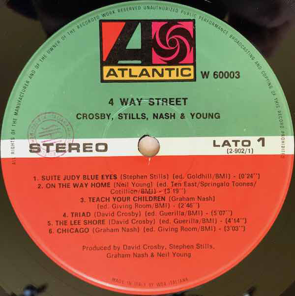 Crosby, Stills, Nash & Young : 4 Way Street (2xLP, Album, RE, Gat)