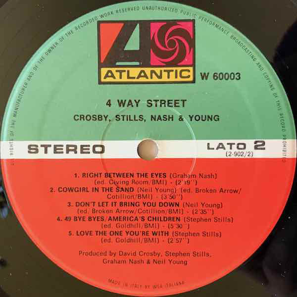 Crosby, Stills, Nash & Young : 4 Way Street (2xLP, Album, RE, Gat)
