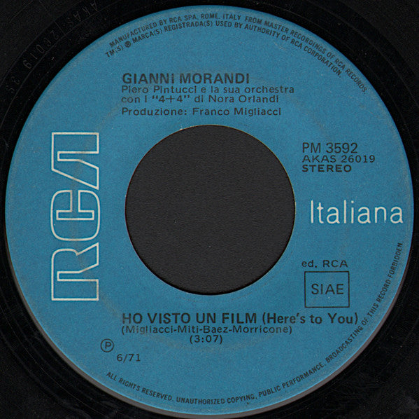 Gianni Morandi : Ho Visto Un Film (7")
