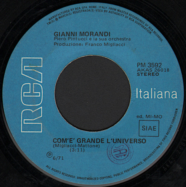 Gianni Morandi : Ho Visto Un Film (7")