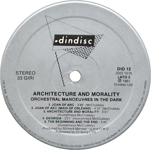Orchestral Manœuvres In The Dark* : Architecture & Morality (LP, Album)