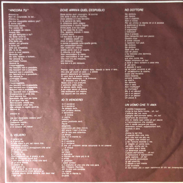 Lucio Battisti : Lucio Battisti, La Batteria, Il Contrabbasso, Eccetera (LP, Album, Cam)
