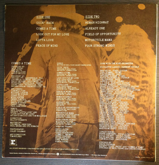 Neil Young : Comes A Time (LP, Album)
