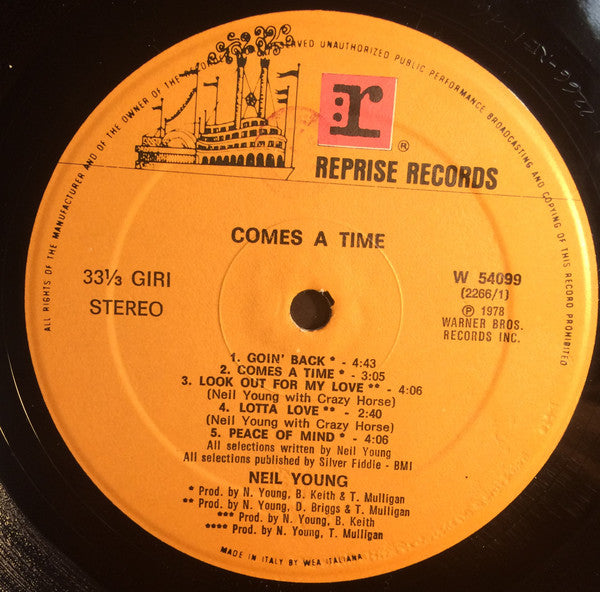 Neil Young : Comes A Time (LP, Album)