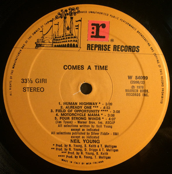 Neil Young : Comes A Time (LP, Album)