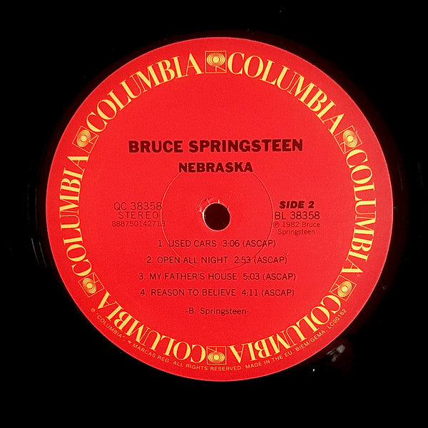 Bruce Springsteen : Nebraska (LP, Album, RE, RM, 180)
