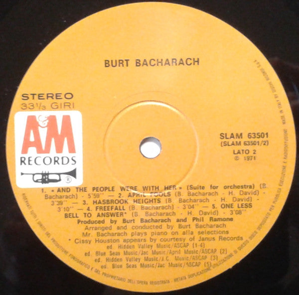 Burt Bacharach : Burt Bacharach (LP, Album, Gat)