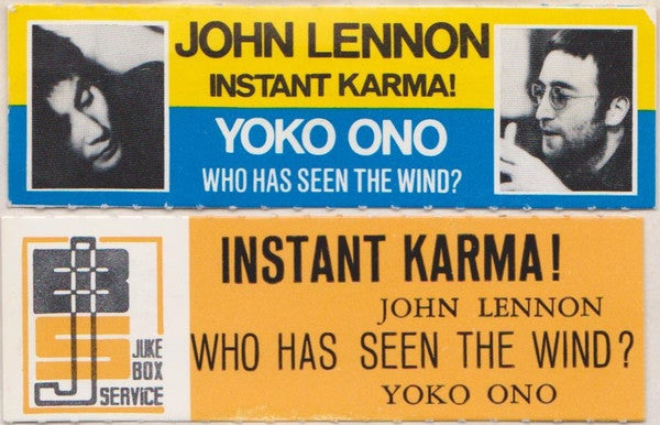 Lennon-Ono* With The Plastic Ono Band : Instant Karma ! (7", Jukebox)