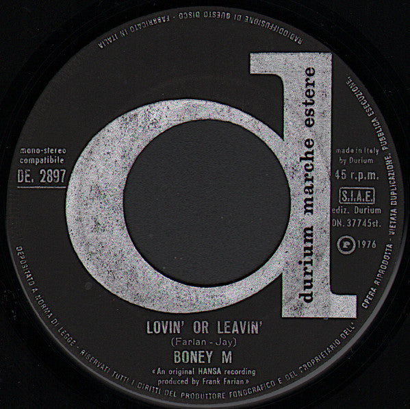 Boney M. : Daddy Cool / Lovin' Or Leavin' (7", Single)