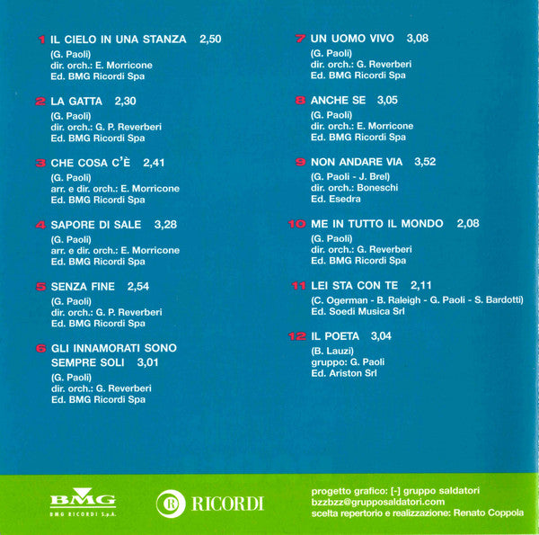 Gino Paoli : I Grandi Successi Originali (2xCD, Comp)