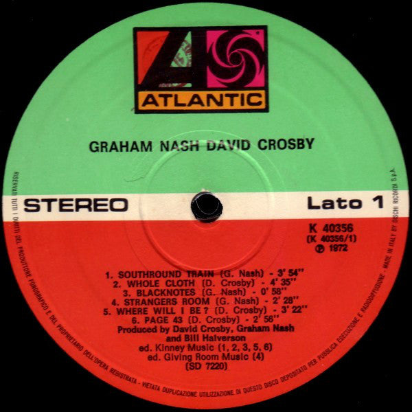 Graham Nash David Crosby* : Graham Nash David Crosby (LP, Album)