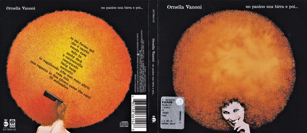 Ornella Vanoni : Un Panino Una Birra E Poi... (CD, Album, Dig)