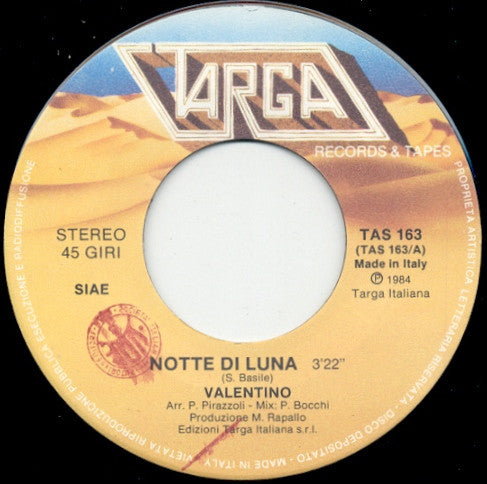 Valentino (13) : Notte Di Luna (7")