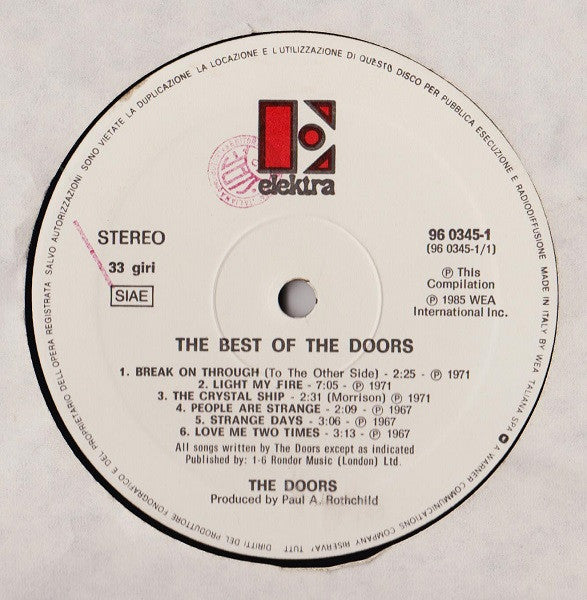 The Doors : The Best Of The Doors (2xLP, Comp, RM, Gat)