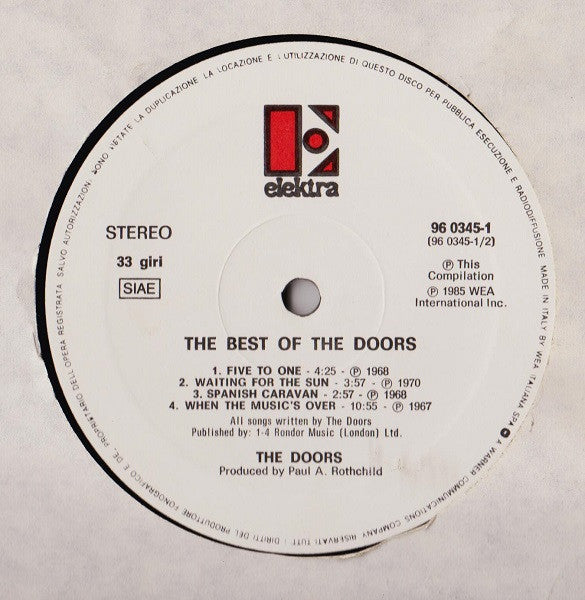 The Doors : The Best Of The Doors (2xLP, Comp, RM, Gat)