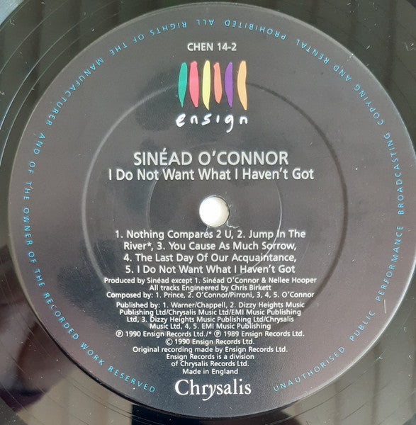 Sinéad O'Connor : I Do Not Want What I Haven't Got (LP, Album)