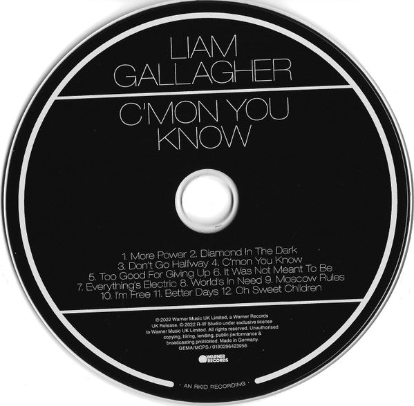 Liam Gallagher : C'mon You Know (CD, Album)