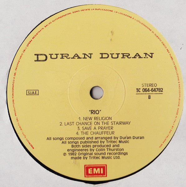 Duran Duran : Rio (LP, Album)