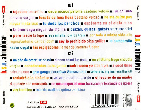 Various : B.S.O. Almodóvar (2xCD, Comp)