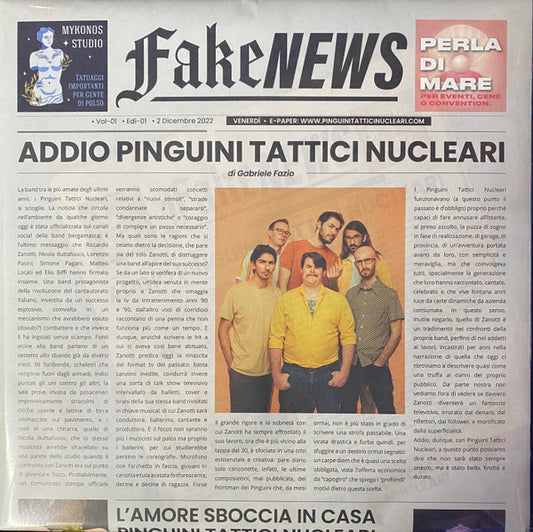 Pinguini Tattici Nucleari : Fake News (2xLP, Ltd, Lig)